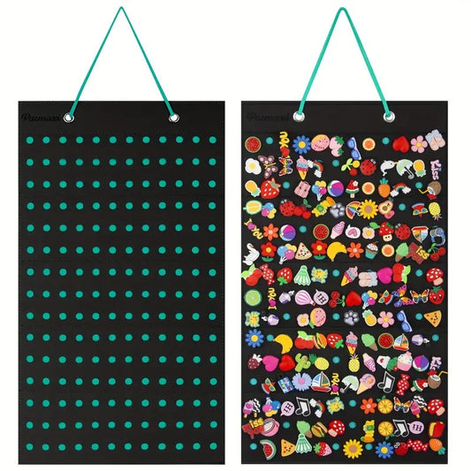 Shoe Charm Organizer with 180 Holes Wall Mounted Display Holder