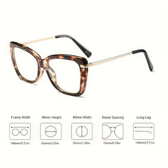 Clear Lens Cat Eye Glasses Light Blocking Anti Fatigue