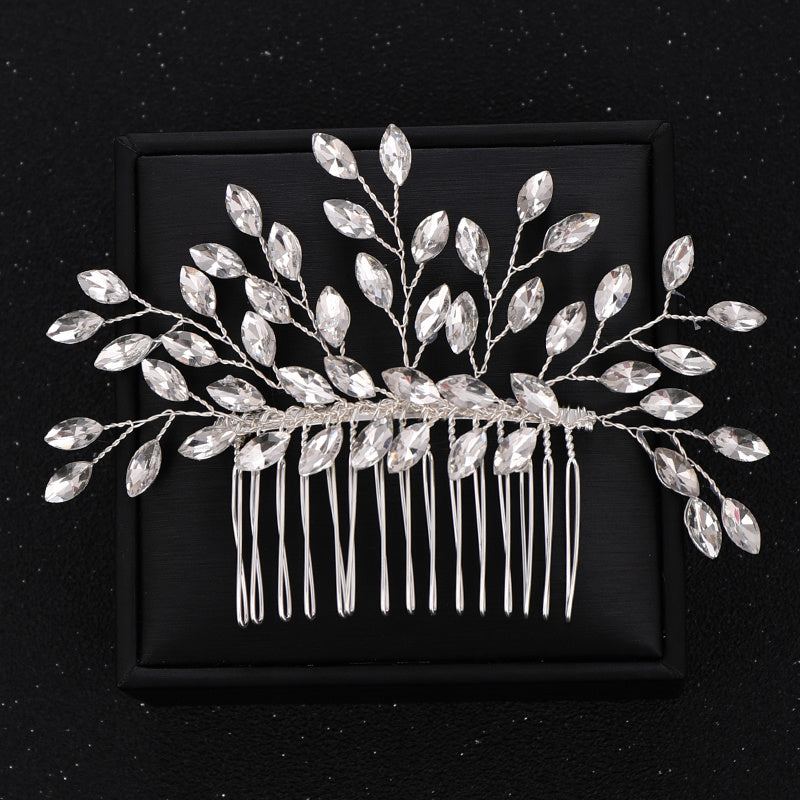 Crystal Pearl Bridal Hair Comb Wedding Accessory