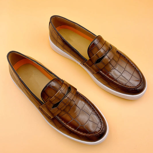 Men's Rock Pattern Slip On Loafers