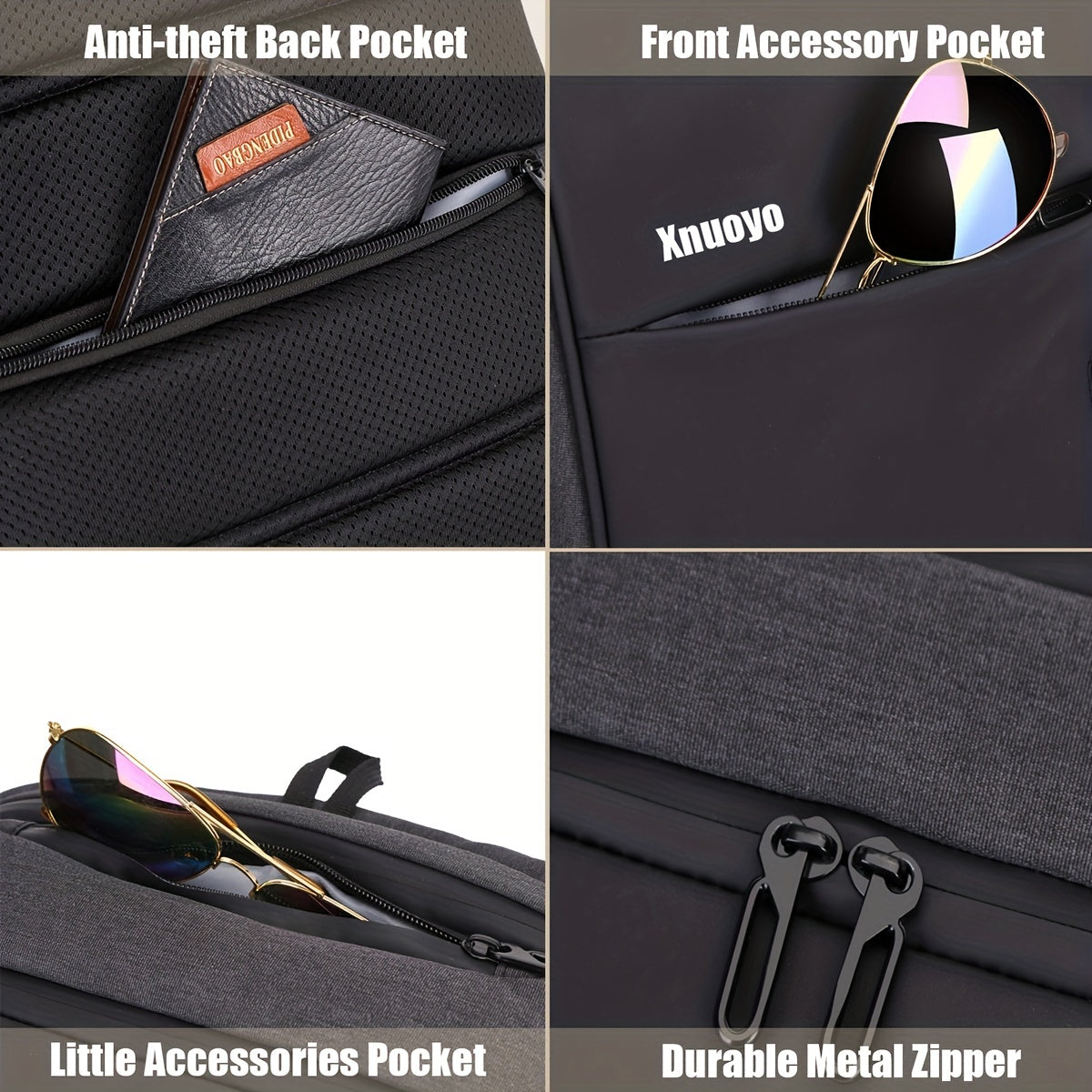 Casual Backpack with USB Charging Port Computer Bag