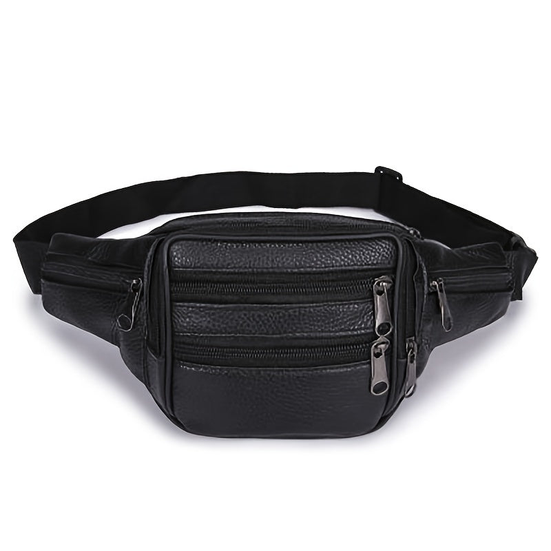 Leather Waist Bag First Layer Cowhide Mobile Phone Bag