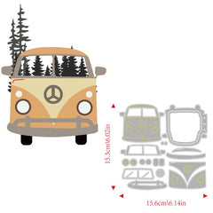 Car And Tree Camping Mold For DIY Scrapbooking Decoration