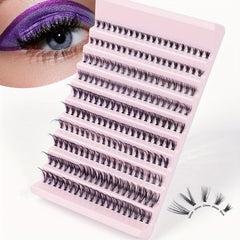 Fluffy and Natural 200 Cluster Fishtail Lashes 8-16mm Eyelashes