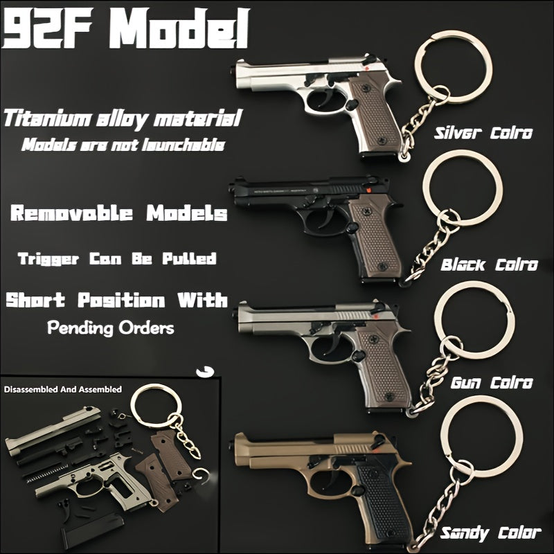 Mini M92F Pistol Toy Model Pendant Removable Assembly Parts