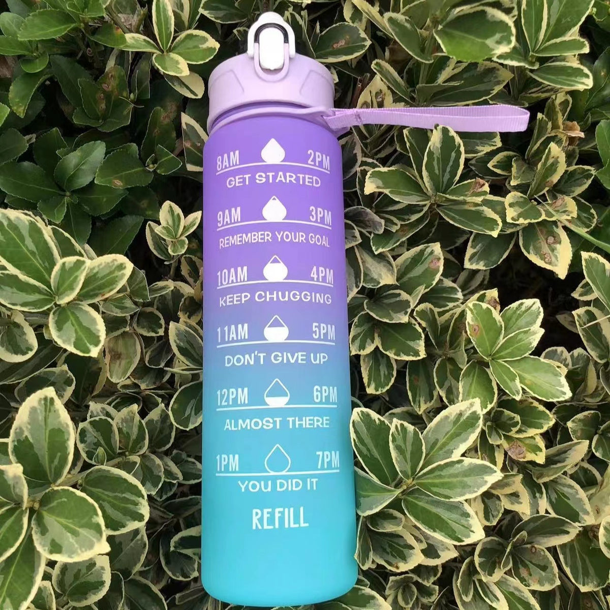 Motivational Water Bottle 700ml Gradient Sports Cup