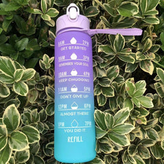 Motivational Water Bottle 700ml Gradient Sports Cup