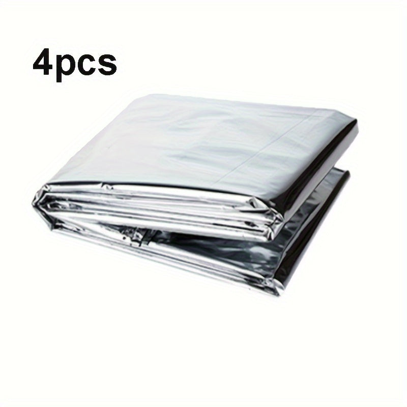 4pcs Emergency Insulation Blanket Foil Space Blanket Outdoor First Aid Camping