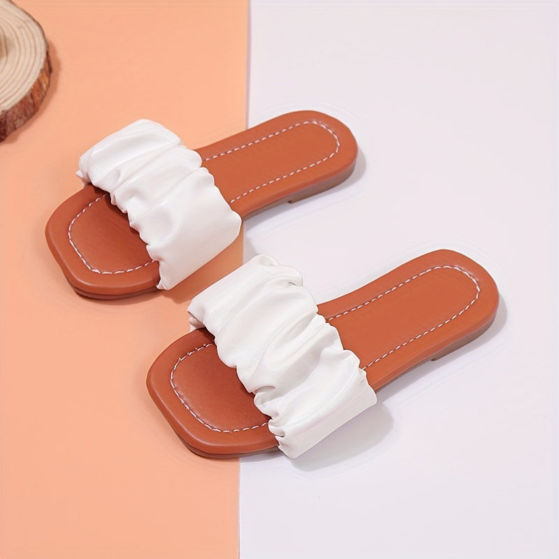 Girls Non Slip Lightweight Open Toe Slippers for Indoor Pool