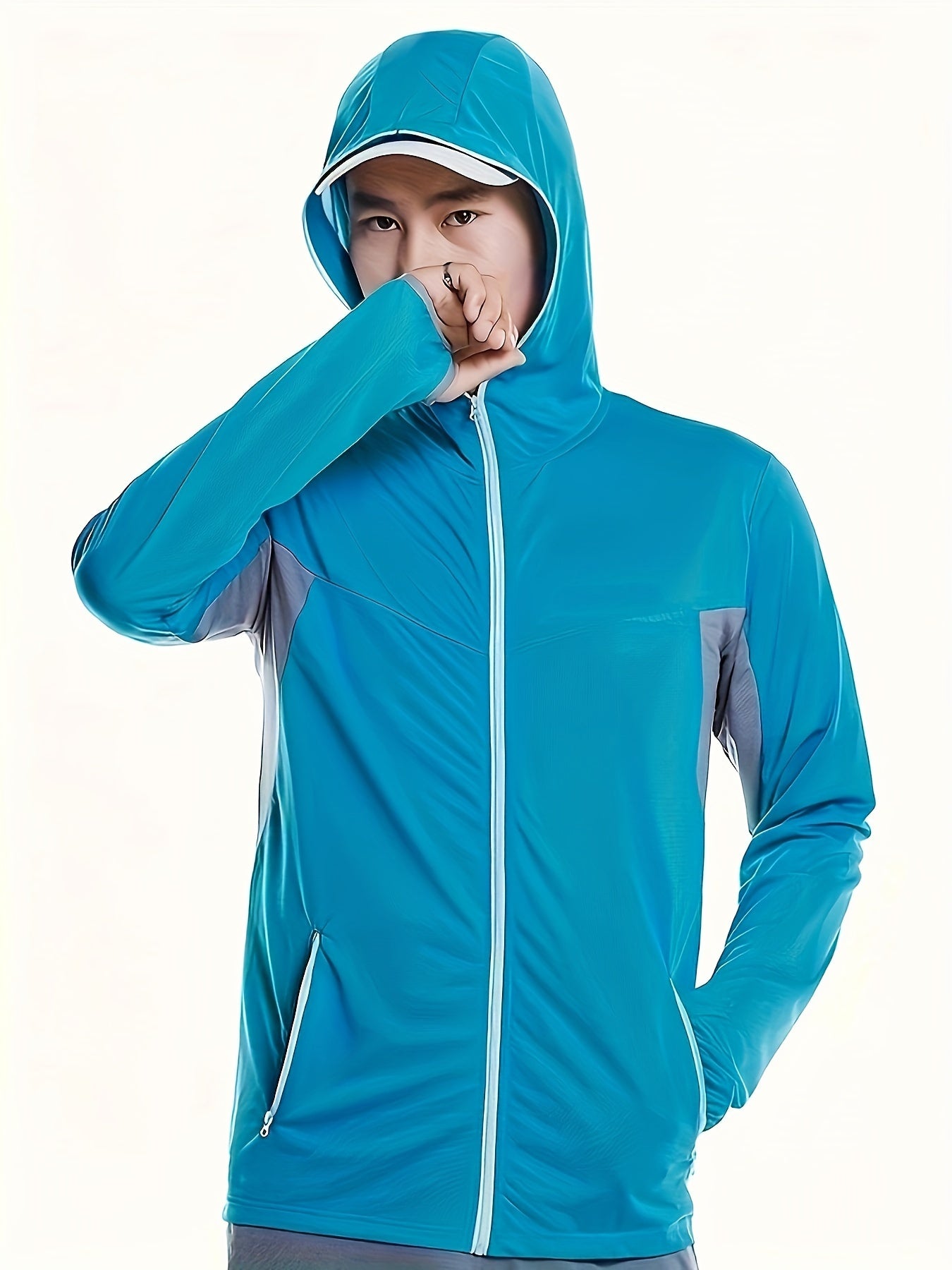 Men's Sun Protective Jacket Light Breathable UV Protection Quick Dry