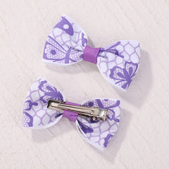10pcs Unicorn Print Bow Hair Clip Prom Girls Hair Accessories