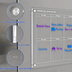 Acrylic Magnetic Dry Erase Board Calendar For Fridge