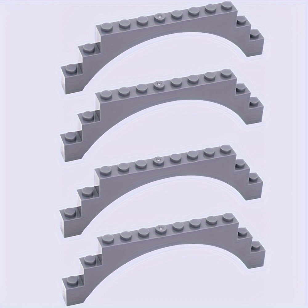 4pcs Building Block Bricks Ladder Bridge Architectural House Scenery Set