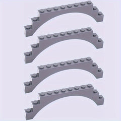 4pcs Building Block Bricks Ladder Bridge Architectural House Scenery Set