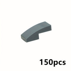 150pcs Slanted Curved 2X1 Building Blocks Slope MOC Accessories Toy Block Set