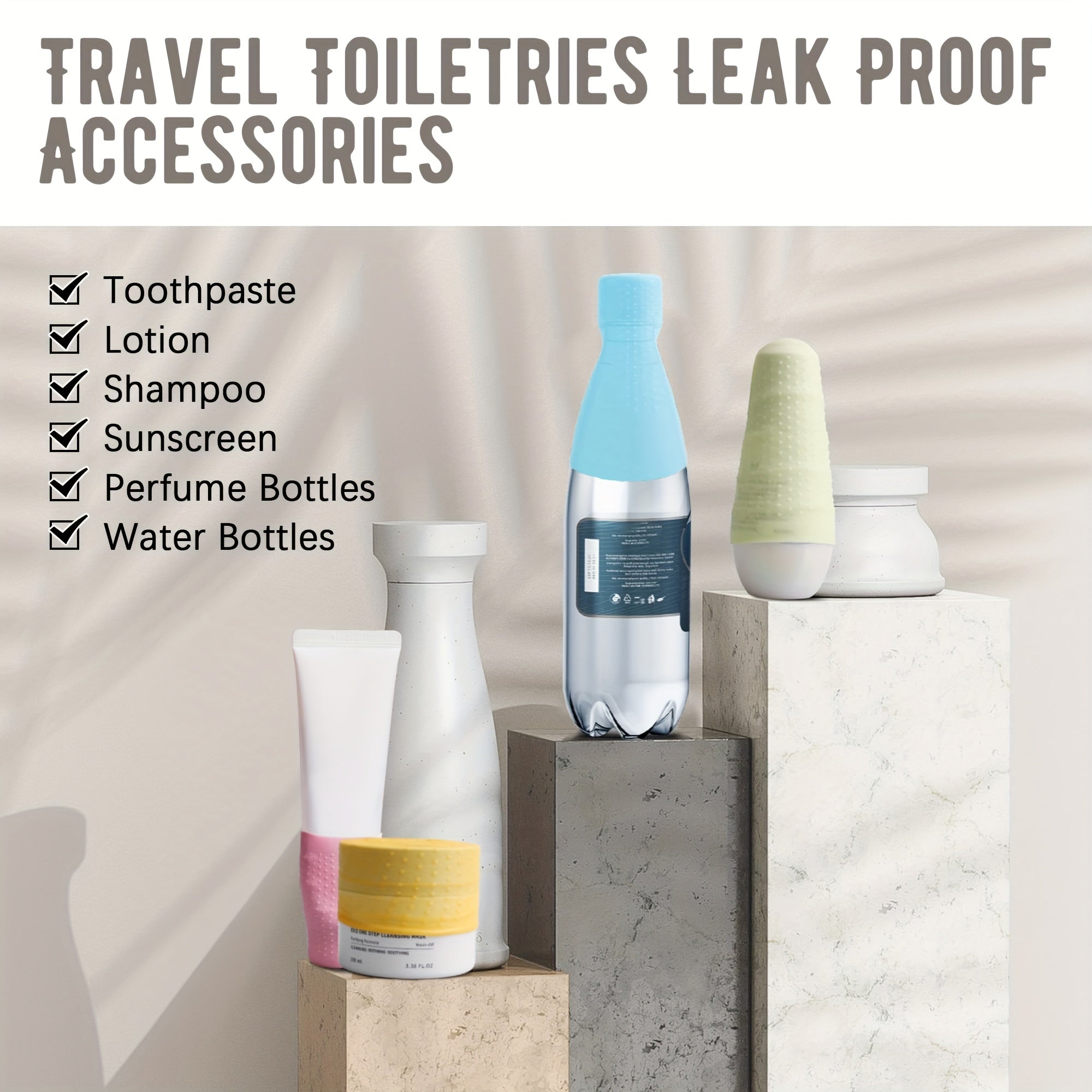 Leak Proof Silicone Travel Sleeves for Toiletries