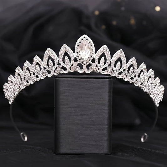 Crystal Crown Rhinestones Tiara Headband Bridal Wedding Veil
