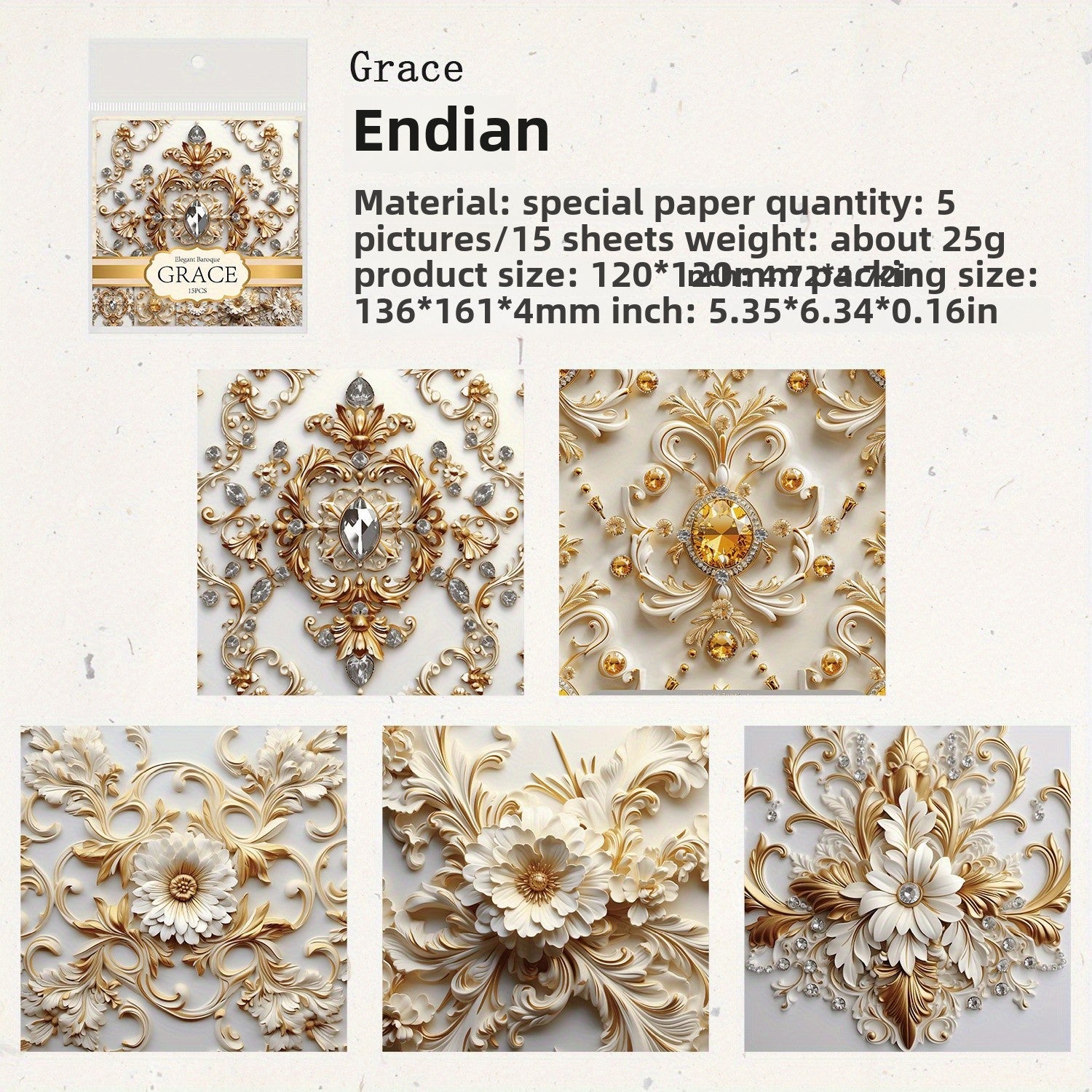 Baroque Vintage Stationery for Journal Collage DIY