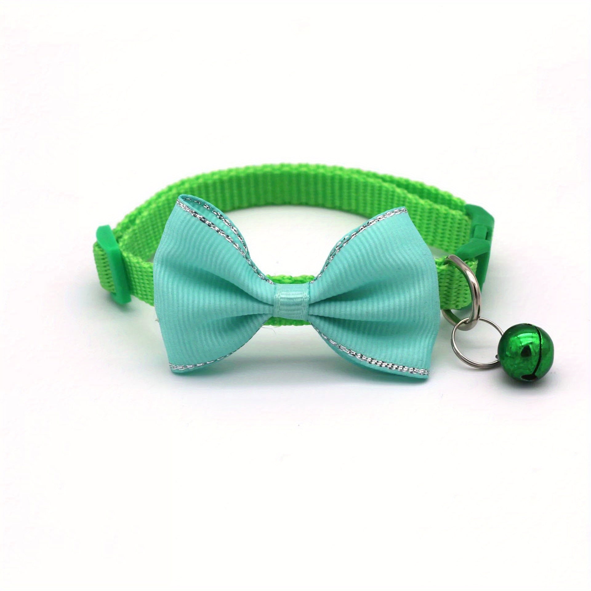 Stylish Bow & Bell Decor Pet Collar