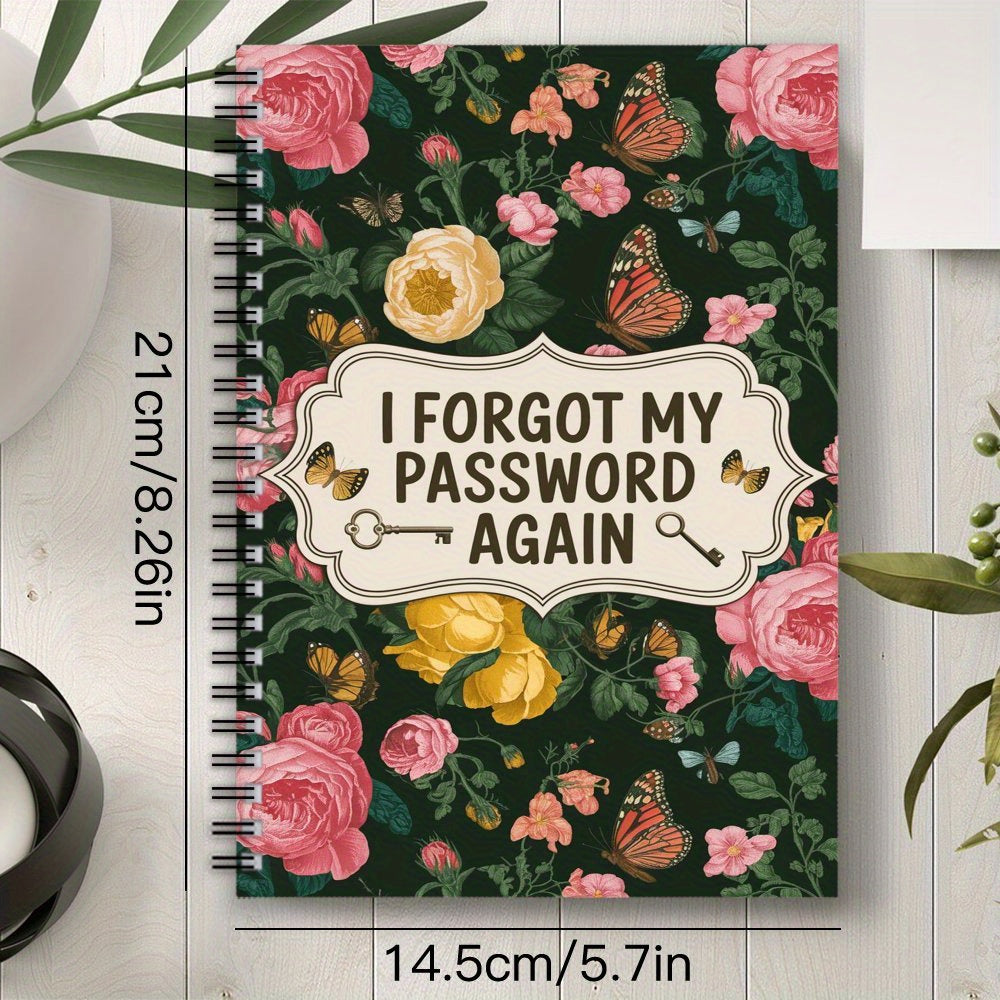 Spiral Password Notebook for Internet Login Recording