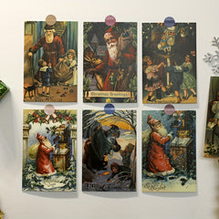 30pcs Santa Gift Card Postcards - Holiday Greetings & Christmas Blessings