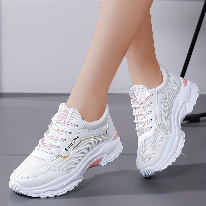 Women's Platform Sports Shoes - Breathable Running & Tennis Sneakers