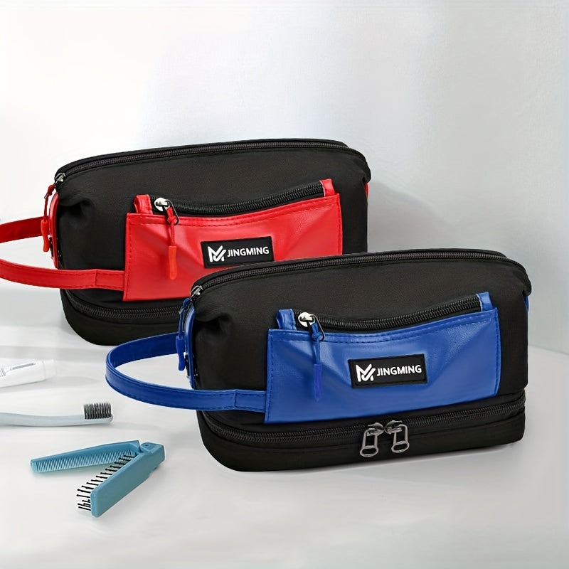 Portable Travel Storage Bag Dry Wet Separation Wash Toiletry Cosmetics Bag