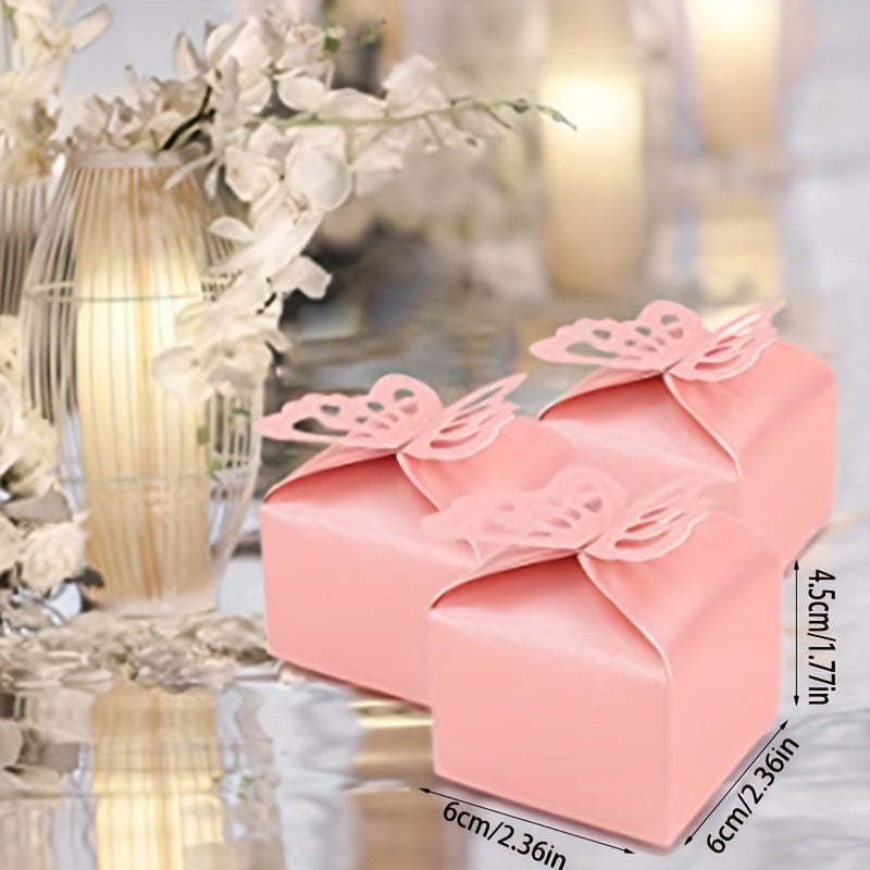 10pcs Hollow Butterfly Candy Box Party Wedding Birthday Decoration Box