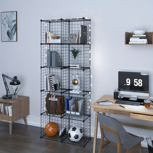 DIY Assembled Storage Rack Vertical Bookcase for Living Room Study Office