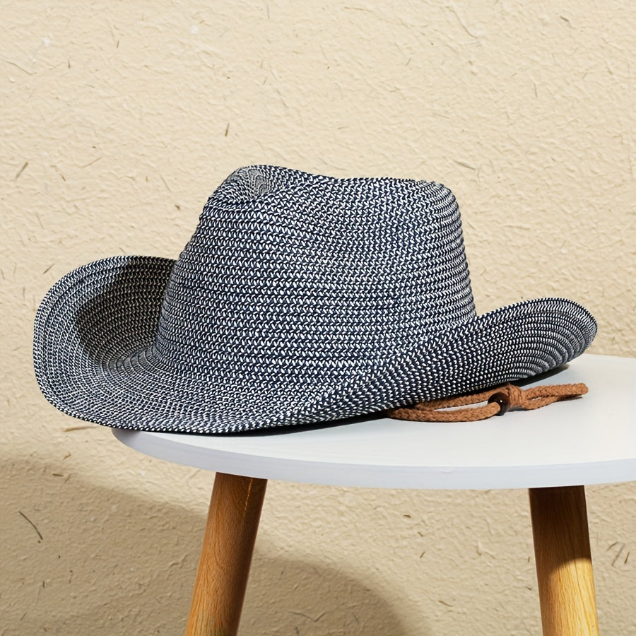 Casual Big Brim Jazz Hat Outdoor Beach Travel Sunscreen Straw Hat