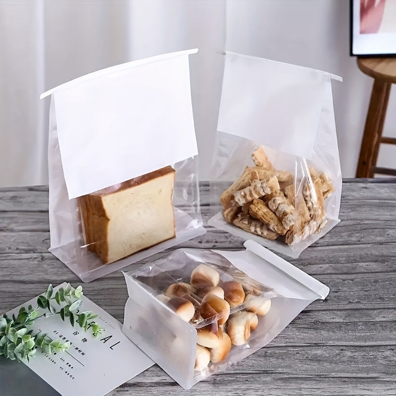 10pcs Reusable Cookie Bread Storage Bags with Visible Window