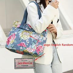 Floral Pattern Shoulder Tote Bag for Women