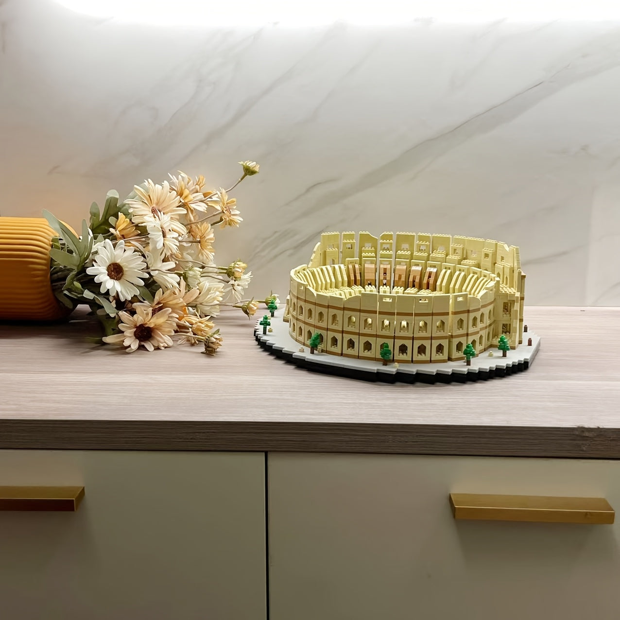 3D Roman Colosseum Building Blocks Model Educational Toy Gift