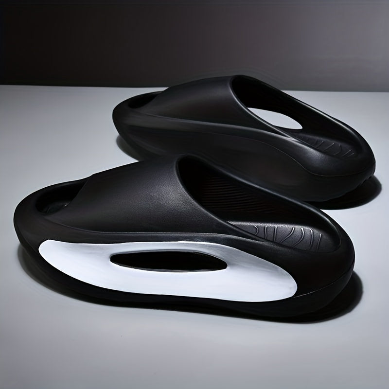 Men's Non Slip Platform Slides Comfortable Pillowy Slides for Summer