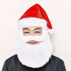 Christmas Santa Claus Beard Hat Fun Costume Adult Size