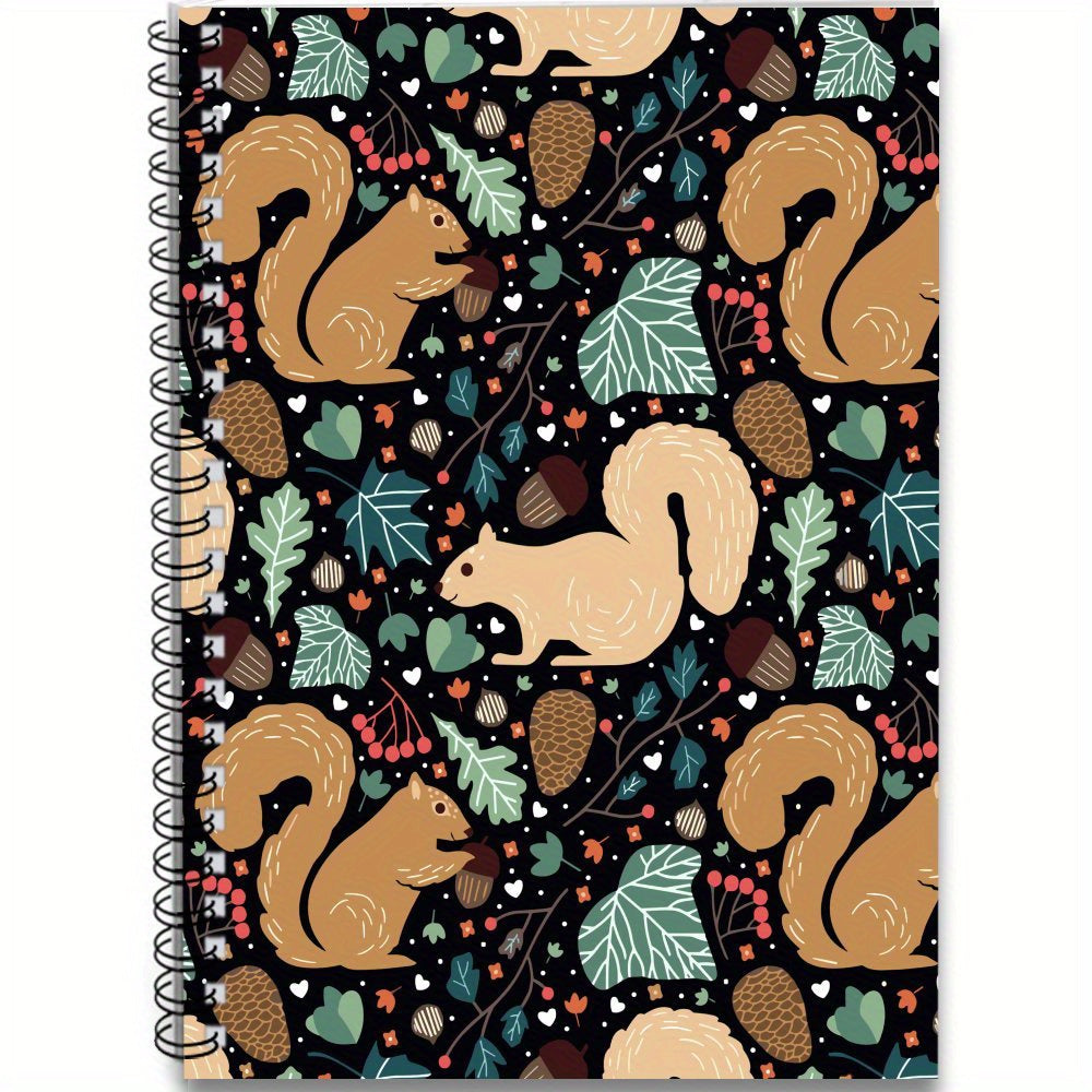 Squirrel Plants Spiral Notebook Journal with Craft Supplies