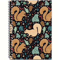 Squirrel Plants Spiral Notebook Journal with Craft Supplies