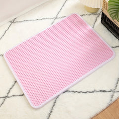 Double Layer Cat Litter Mat Traps Litter Easy To Clean