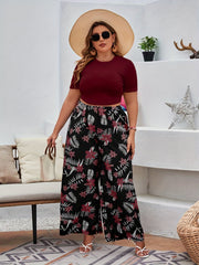 Women's Boho Tropical Wide Leg Pants