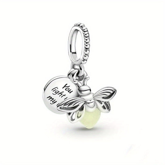 Glowworm Charm Beads Glowing For 3mm Bracelet DIY Pendant Set
