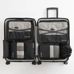 7pcs Travel Bags Waterproof Packing Cube Clothes Shoes Organizer