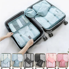 8/7Pcs/Set Baggage Packing Cube Travel Bags Waterproof Clothes