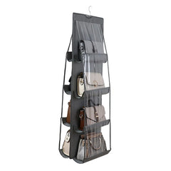 8 Pockets Hanging Handbag Organizer Storage Holder for Wardrobe Closets