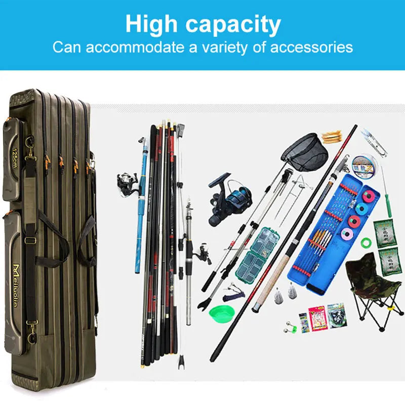 Portable Foldable Fishing Rod Carrier Bag