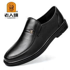 LAORENTOU Men's Leather Round Toe Dress Shoes