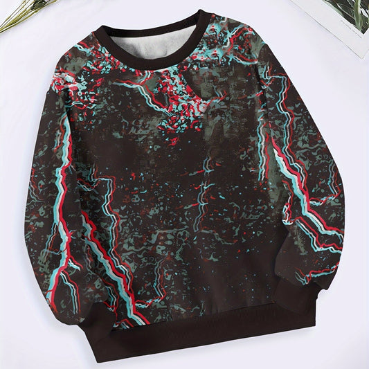 Kids Long Sleeve Crew Neck Sweatshirt For Spring Fall