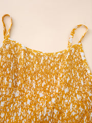  Ditsy Floral Print Ruffled Cami Dress