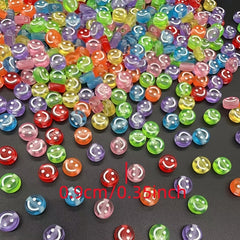100pcs Colored Round Face Beads Set for Jewelry Making