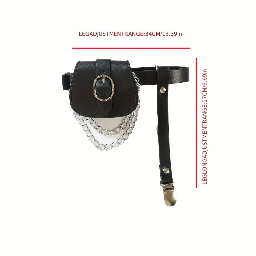 Gothic Chain Tassel Belt & Detachable Pouch Waist Bag Fanny Pack