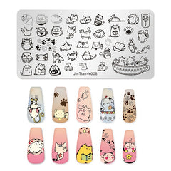 Reusable Nail Stamping Plates Animals Cats Dogs Snakes Easy to Use